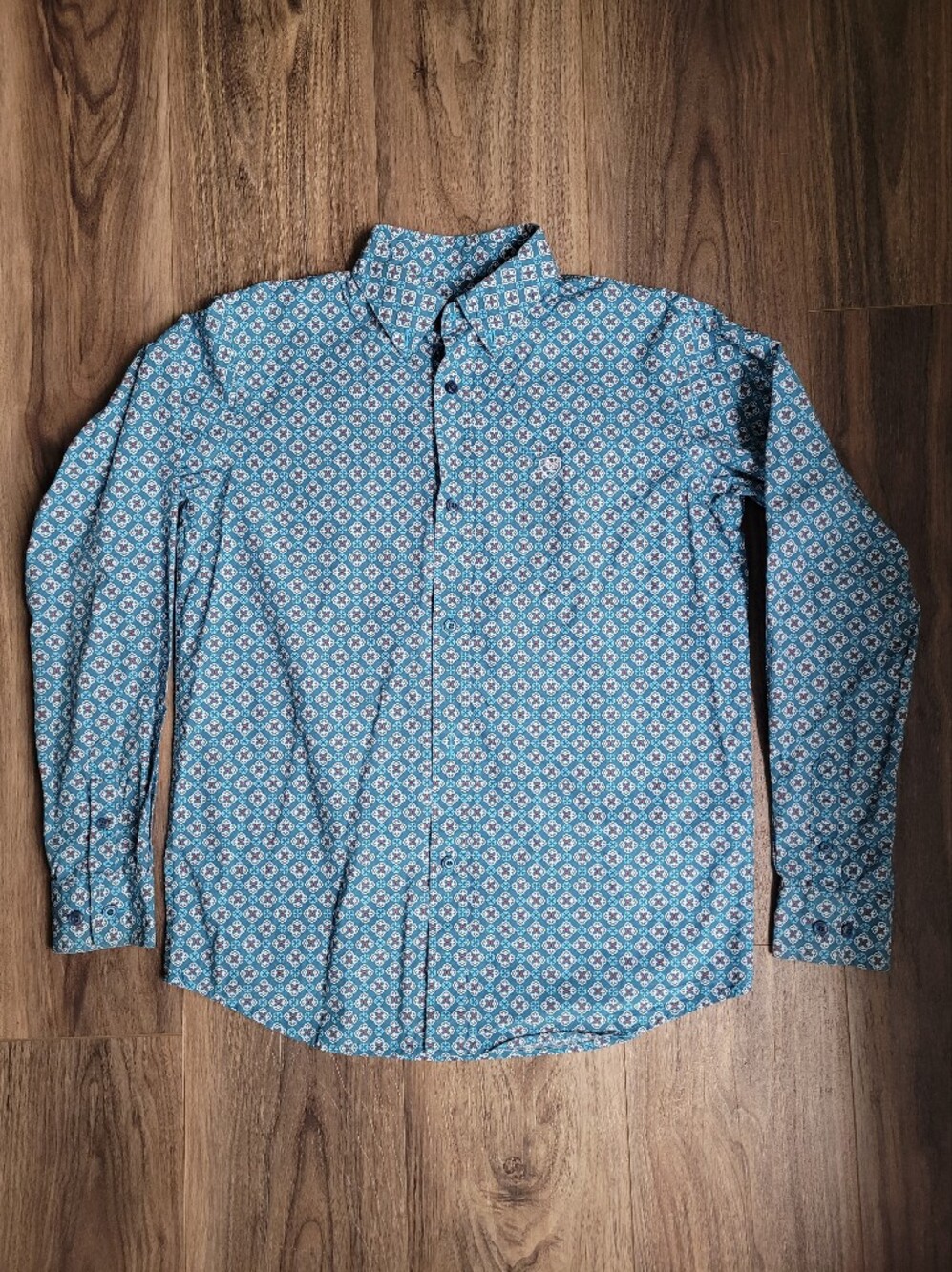 Ariat Geometric Print Button-Up Shirt Rodeo Stampede